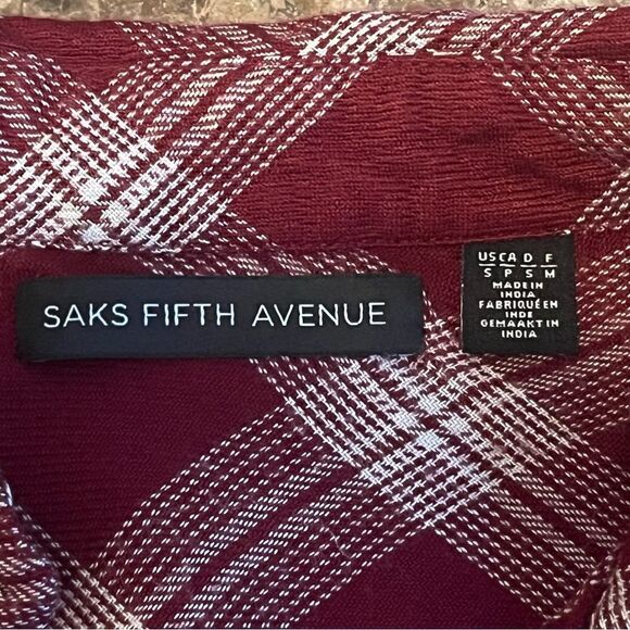 Sake Fifth Avenue Men’s Button-Front Shirt Plaid Size Small​​​ - Picture 5 of 11
